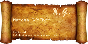 Marcsa Gábor névjegykártya
